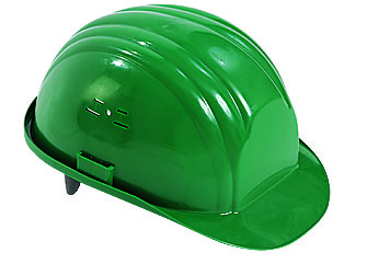 Каска строительная защитная зеленая